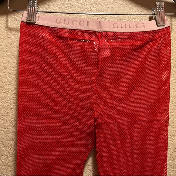 New Gucci Fishnet Tights Red Color Size L - Picture 8 of 8